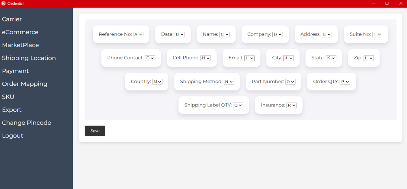 Order mapping example 1